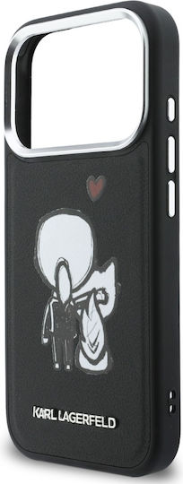 Magsafe Handyhülle Karl Lagerfeld Logo Karl + & Choupette Iphone 17 Pro Schwarze