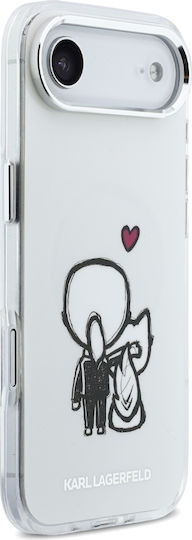 Karl Lagerfeld Karl + & Choupette Handyhülle Rückseite Magsafe iPhone Air Transparent