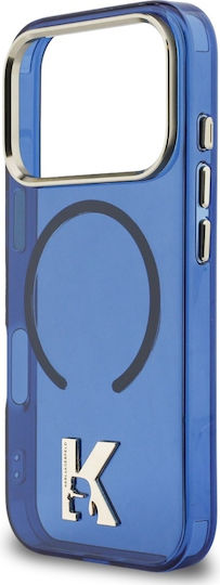 Karl Lagerfeld Iml K Head Logo Magsafe iPhone 17 Pro Blaue Handyhülle