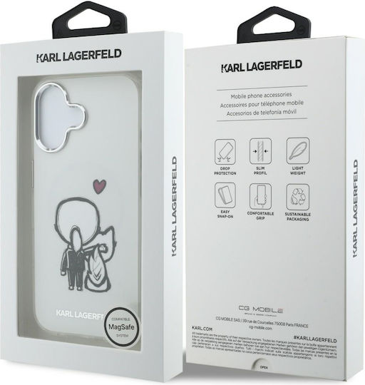 Handyhülle Karl Lagerfeld Karl + & Choupette Rückseite Magsafe iPhone 17 Transparente