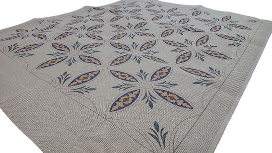 Tablecloth Stamped 90x90cm Etemin Knossos Sunbeam Beige Gold Pero 326