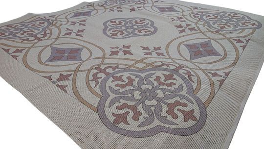 Tablecloth Stamped 100x100cm Etemin Knossos Sunbeam Beige Gold Pero 337