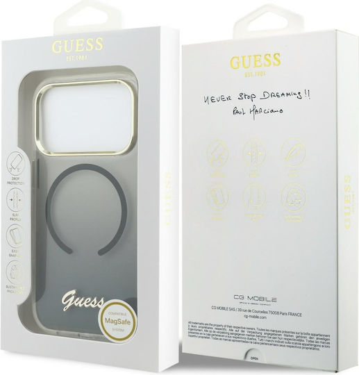 Guess Guess Iml Gradient Script Rückseite Kunststoff Schwarz Für iPhone 17 Pro Max