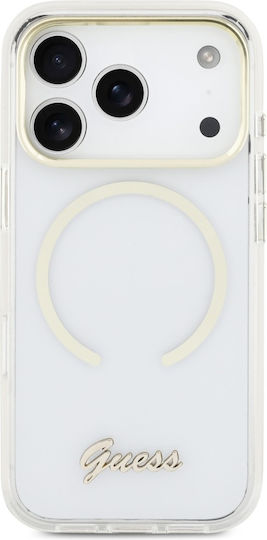 Guess Guess Iml Script Handyhülle Kunststoff / Silikon Transparent (iPhone 17 Pro)