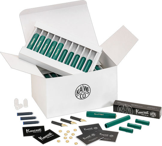Kaweco Sport Stilou Medium Verde Cu Cerneală Roșie