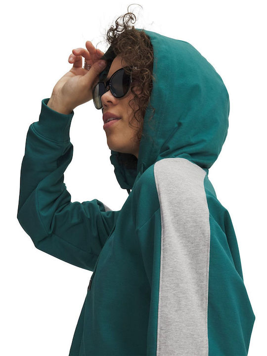 Terry Women's Sweatshirt Hooded Green