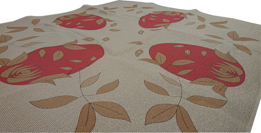 Easter Printed Tablecloth 90x90cm Etamine Knossos Heliaktida Beige Gold Pero 04-06