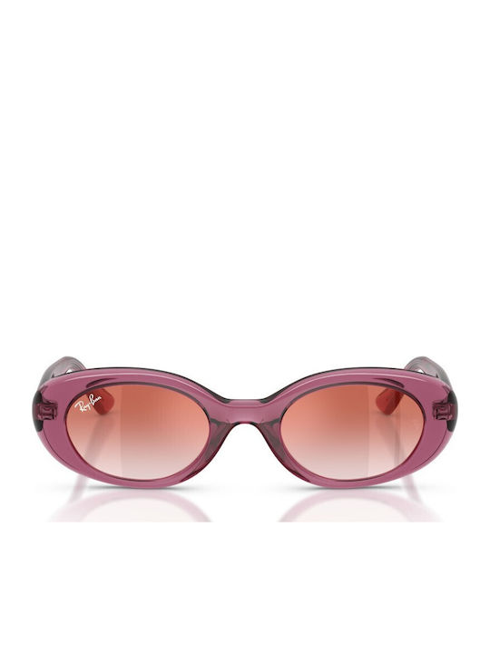 Ray Ban Ovale Kinder-Sonnenbrillen mit Polarisiert Spiegel Gläser Lila für 7-11 Jahre