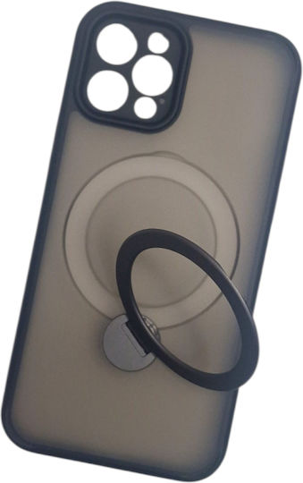 Naxius Back Cover Synthetic Leather with Strap Black (iPhone 12 / 12 Pro)