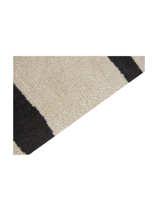 Beliani Synthetisch,Polyester/Cotton/Leather Beige and Black