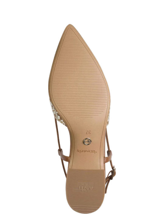 Γυναικείες Μπαλαρίνες Slingback με Λουράκι σε Ταμπά Χρώμα