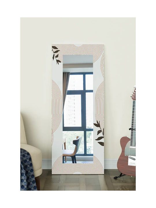 Decorative Wall Mirror Minimal with Multicolour Pattern 150x60 cm