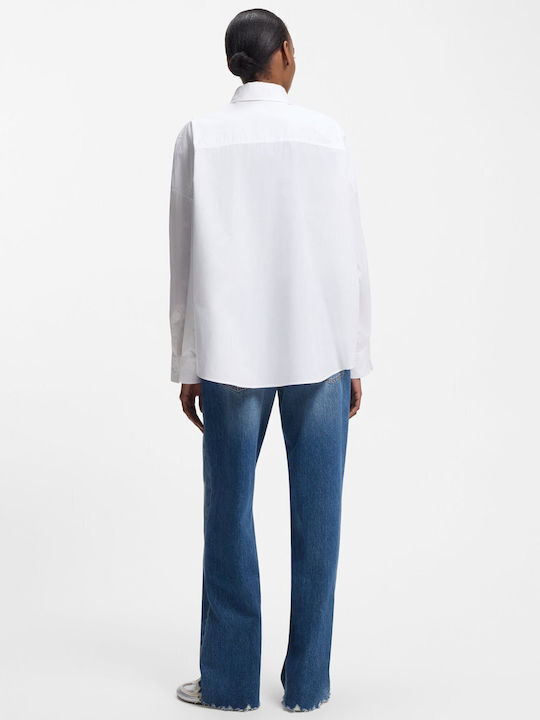 Women's Long Sleeve Shirt Happy  Blue