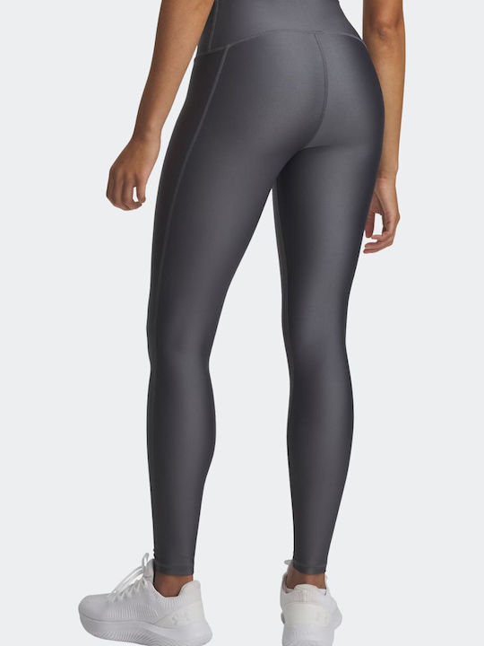 Lauf Damen Lang Leggings Glänzend & Hohe Taille Anthrazit