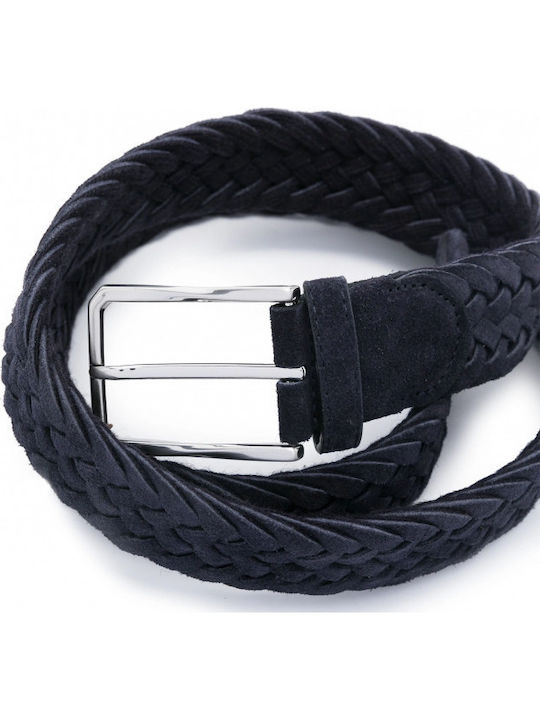 Men's Belt Leather Blue