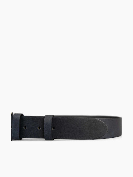 Men's Belt Leather Blue