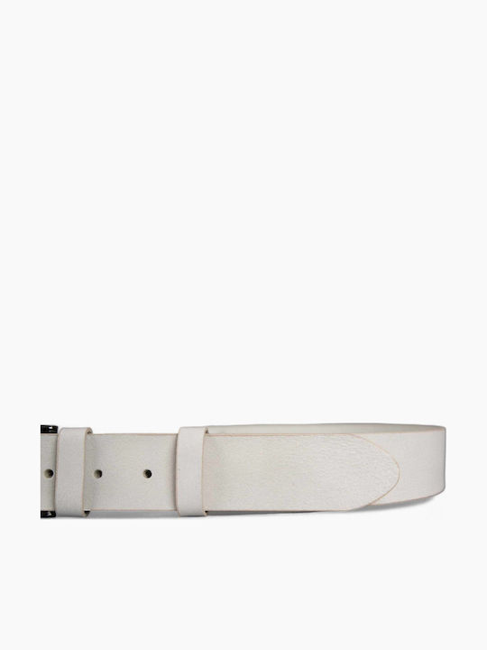 Herren Gürtel Leder Weiß