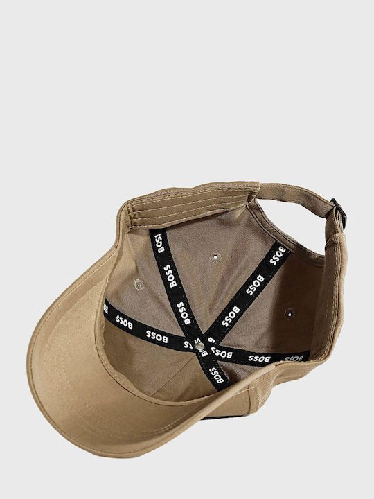 Boss Cotton-twill Cap Metal Logo Rivet Zed-boss-me Dark Beige Καπέλα Male Dark Beige 50555479-252