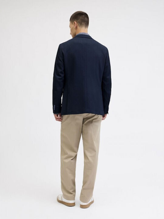 Men's Summer Suit Jacket Slim Fit Dark Navy