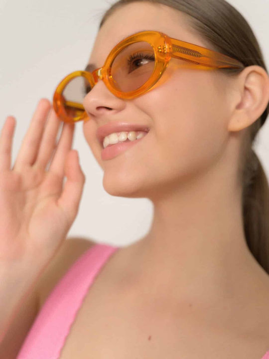 AV Sunglasses Coco Unisex Γυαλιά Ηλίου με Πορτοκαλί Κοκκάλινο Σκελετό και Πορτοκαλί Φακό