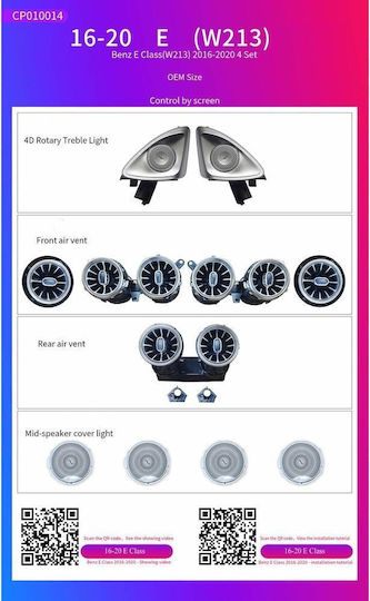 Ατμοσφαιρικός Φωτισμός Mercedes E Class W213 2016-2020 Oem Ambient Light Kit 1:1 L-al-cp010014