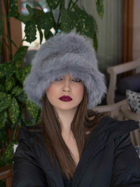 Elusso. Furry Women's Bucket Hat Gray