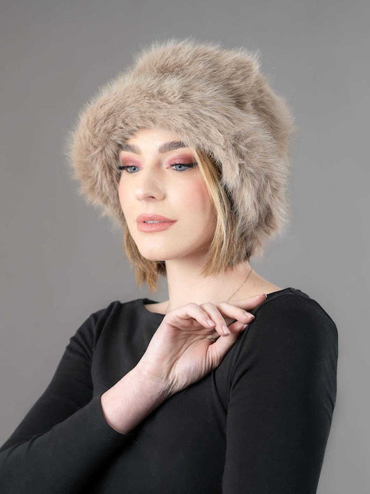 Elusso. Furry Women's Hat Beige