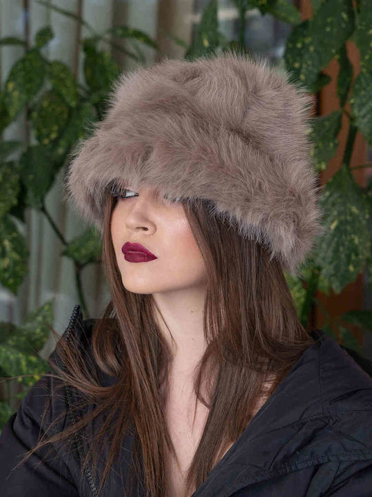 Elusso. Furry Women's Hat Beige