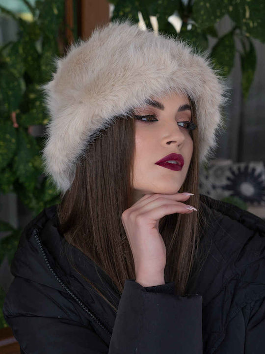 Elusso. Furry Women's Hat Beige