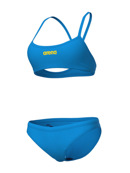 Strapless Bikini Top Turquoise, Yellow, Blue