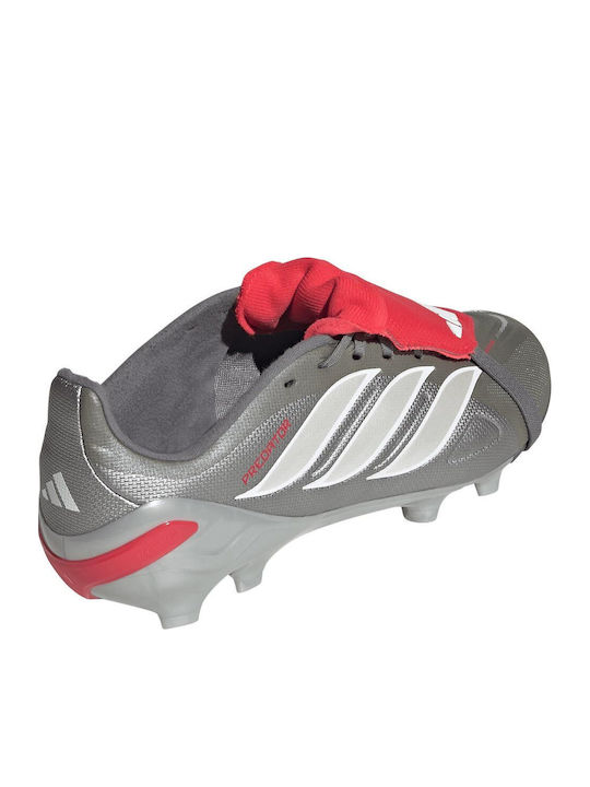adidas Predator League Fußballschuhe mit Stollen Silber