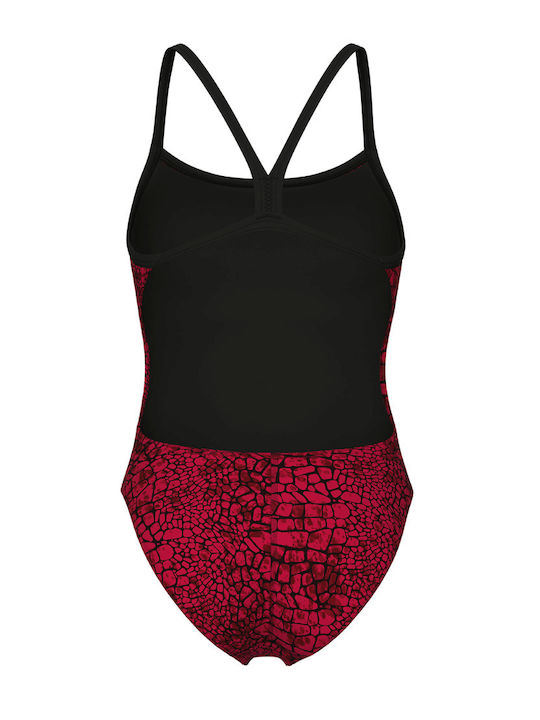 Activewear Swimsuit Black Team Red  Red