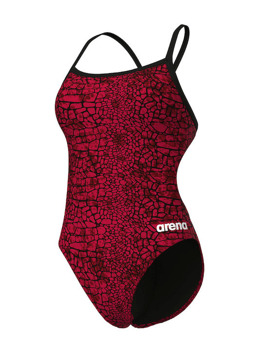 Activewear Swimsuit Black Team Red  Red