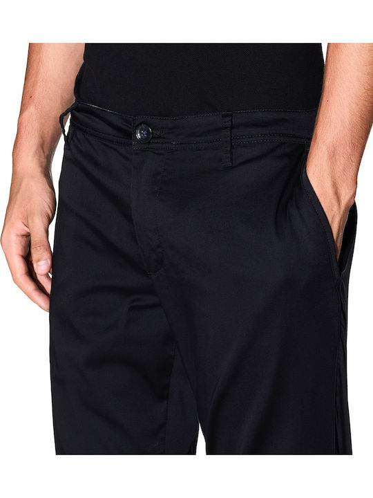 Παντελόνι Chino Ελαστικό σε Ίσια Γραμμή Μαυρο