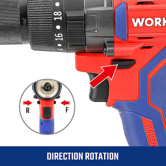 WorkPro WP390017 Κρουστικό Δραπανοκατσάβιδο Μπαταρίας Solo Brushless 20V