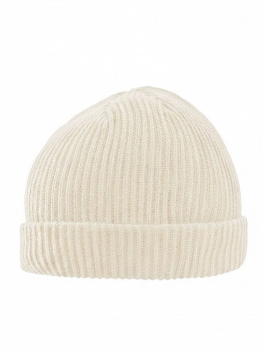 Beanie Unisex Σκούφος Πλεκτός σε Μπεζ χρώμα