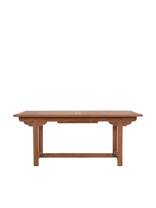 Outdoor Table from Teak Extendable Natural 180x100x76cm