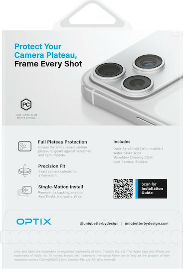 Uniq Optix Camera Protection Tempered Glass Transparent for the iPhone 17 Pro Max