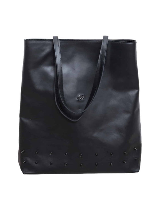 Rebel Leather Women's Bag Tote Handbag Black