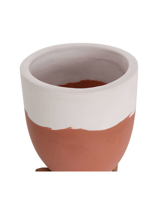 Freebox Комплект 2 Саксии White & Terracotta - Teak