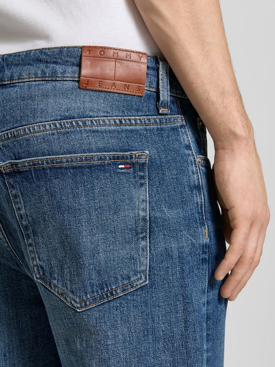 Men's Blue Regular Tapered Fit Jeans Pants