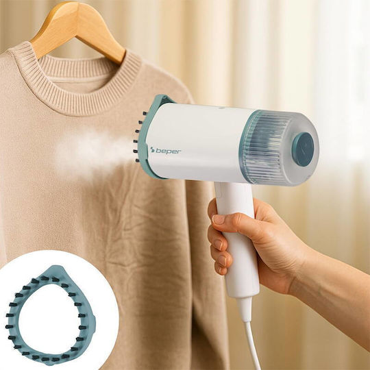 Beper Kleiderdampfer Hand 1200W mit Behälter 100ml Weiß