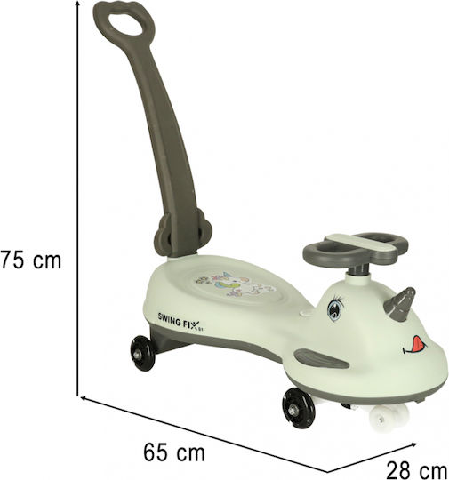 ikonka Baby Lauflernhilfe mit Elterngriff für 36+ Monate Weiß