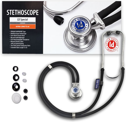 Little Doctor Stetoscop cu două capete Negru
