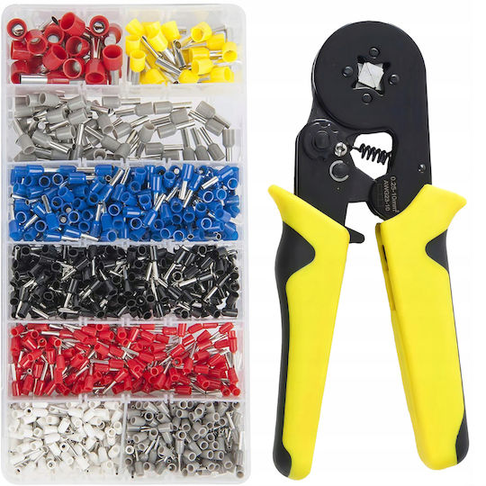 Crimpzange Für Kabeldurchmesser 0.25 - 10mm² Länge 70mm NE-CT-X4-Gelb