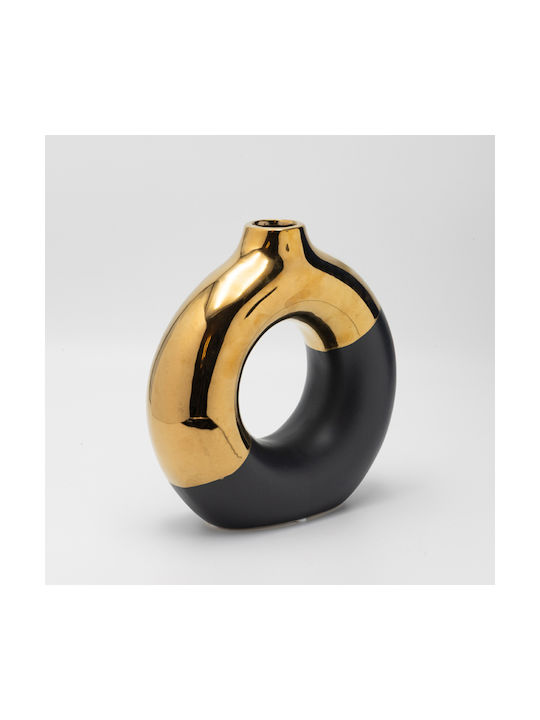 Decorative Vase Black 20.5x7.5x20.5cm