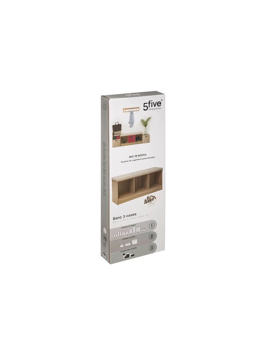 Entry Furniture with Shoe Rack & Bench Natural 105x34x49.5cm