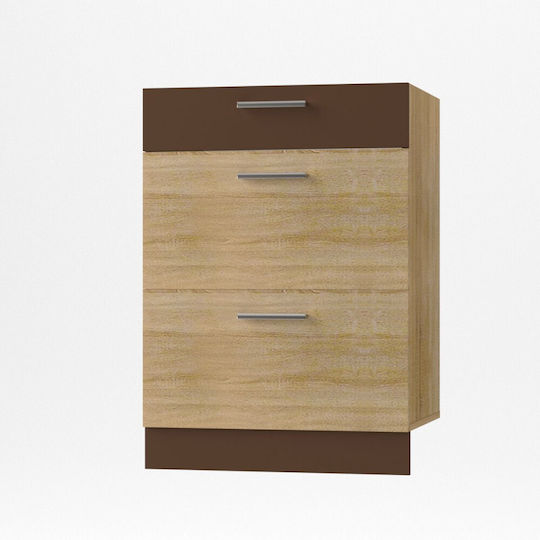 Alina Comodă de Bucătărie de Podea Sonoma-Mokka 60x44.5x85buc