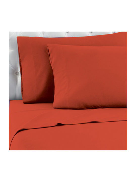 TnS Sheet Super-Double with Elastic 160x200+30cm. Red