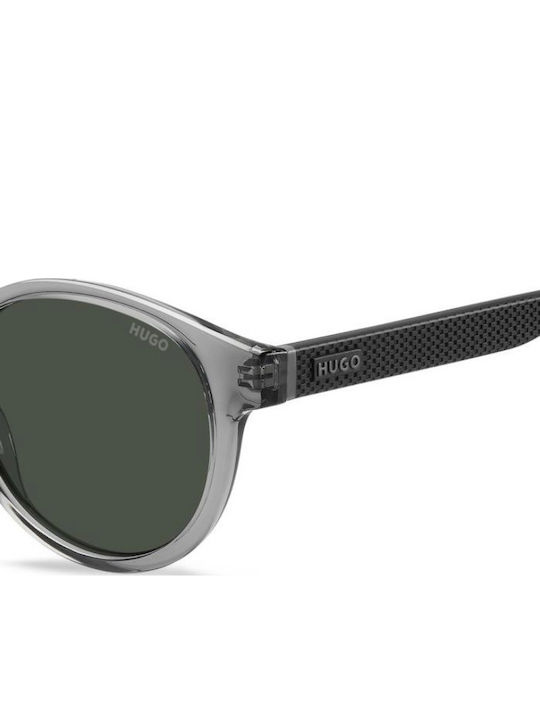 Boss Unisex Sunglasses with Gray Horn-Rimmed Frame and Gray Lenses HG 1390 S KB7 QT